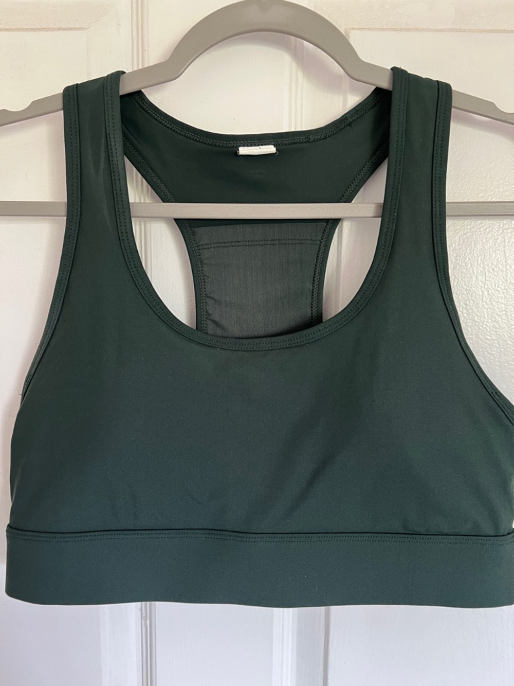 USED. Dark Green Racerback Sports Bra